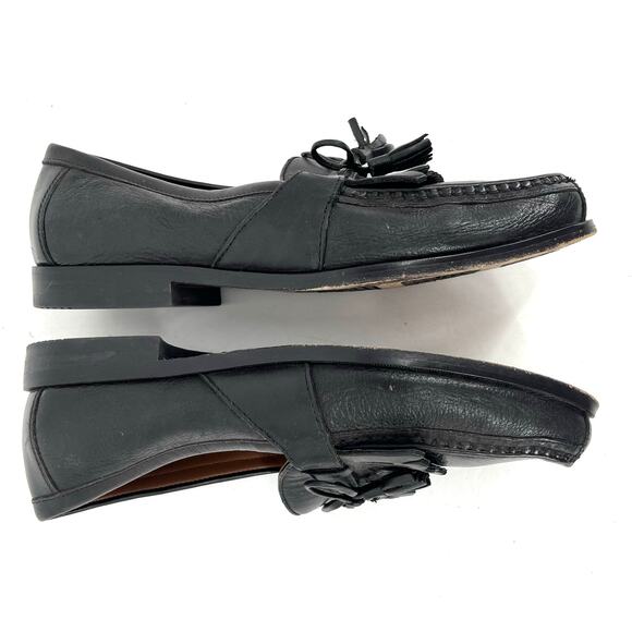 Johnston & Murphy Men\'s 9.5 Black Leather Tassel Dress‎ Loafer main image 4
